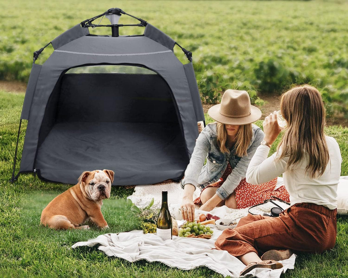 40" X 40" X 28" Foldable Mesh Dog Tent with Shoulder Bag X8543
