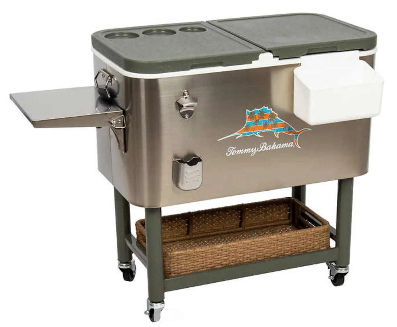 100 Qt Stainless Steel Rolling Cooler S269221