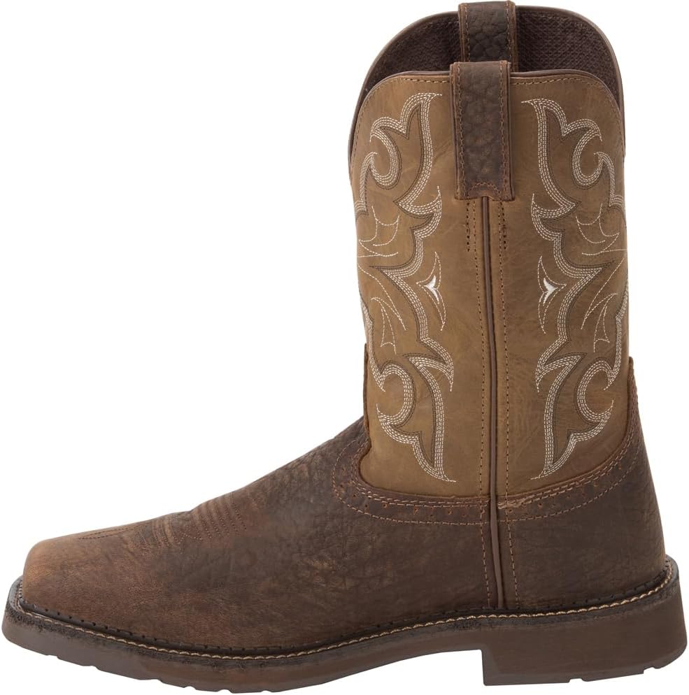 Brown Steel Toe Work Boots D906