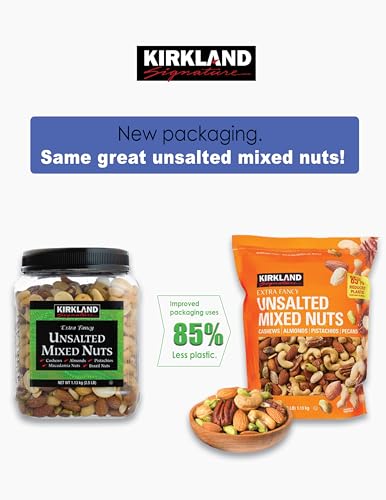 Unsalted Mixed Nuts 2.5 lb, 2 Pack R681