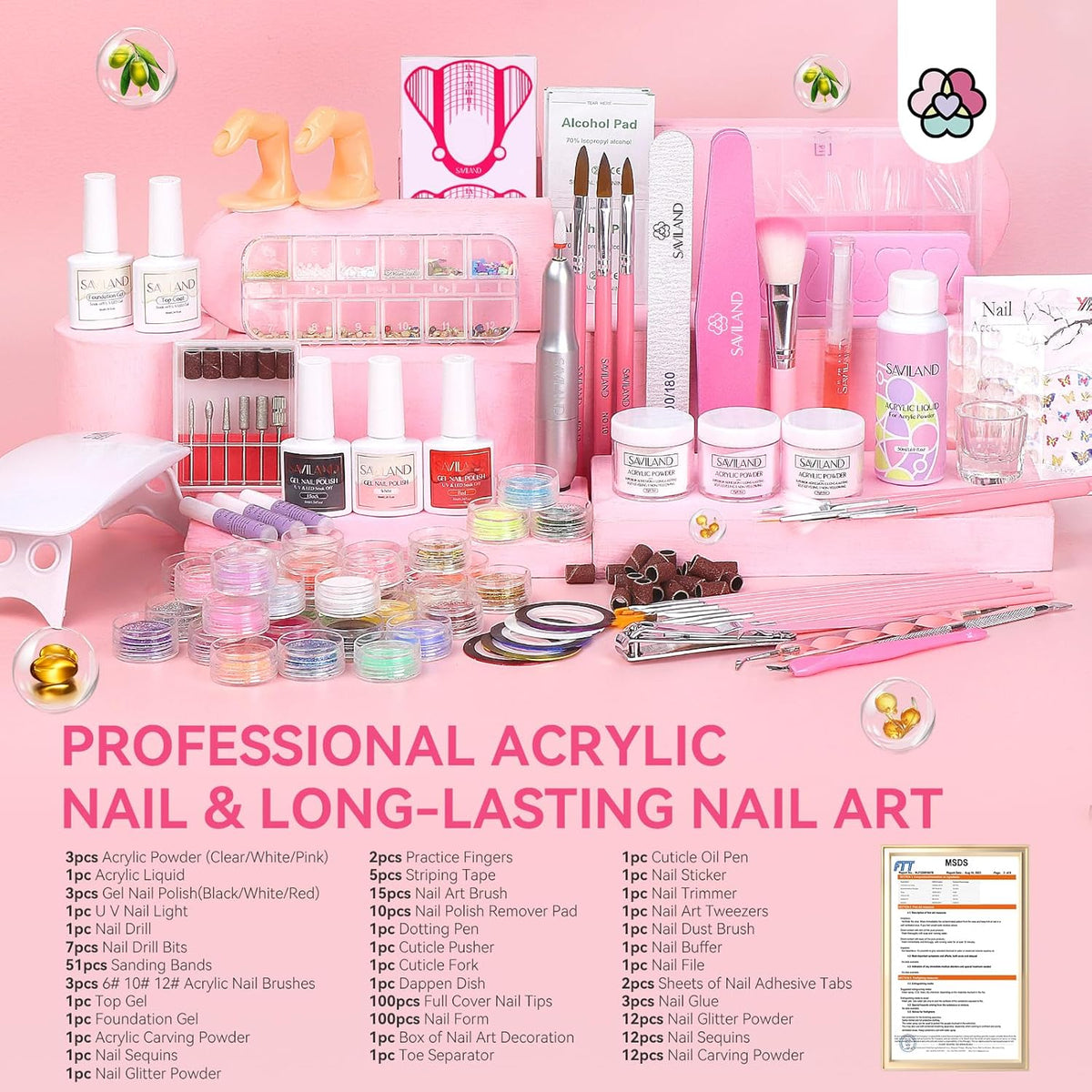 Acrylic Nail Kit with Drill C2007