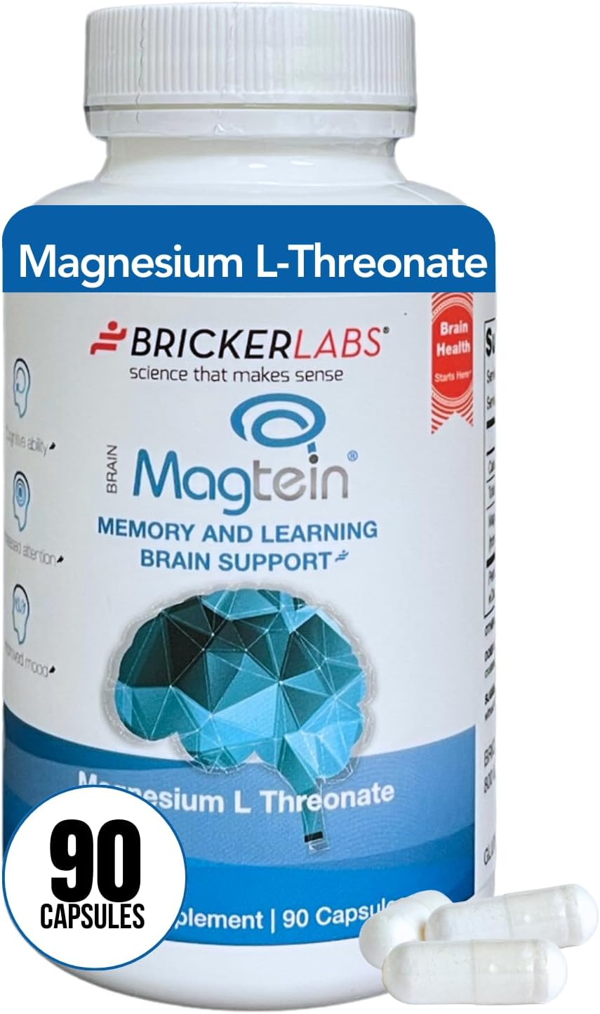 Magnesium L Threonate Supplement, 90 Capsules J476