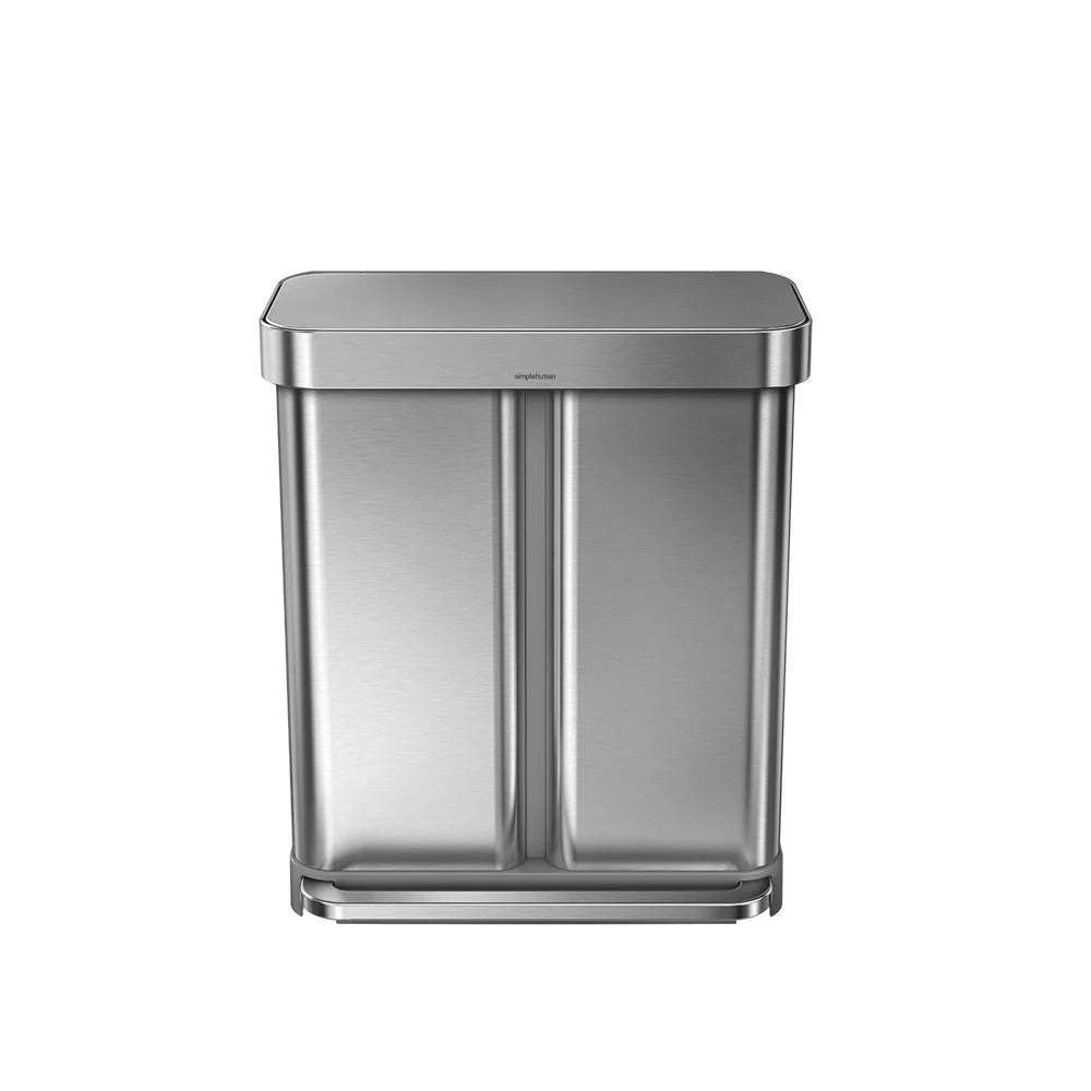 58 Liter Stainless Steel Dual Compartment Step Trash Can J4150