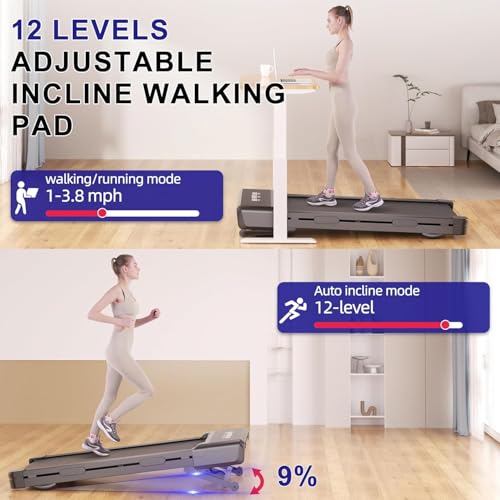3 in 1 Portable Treadmill with Remote Control LED Display, 2.5 HP A797