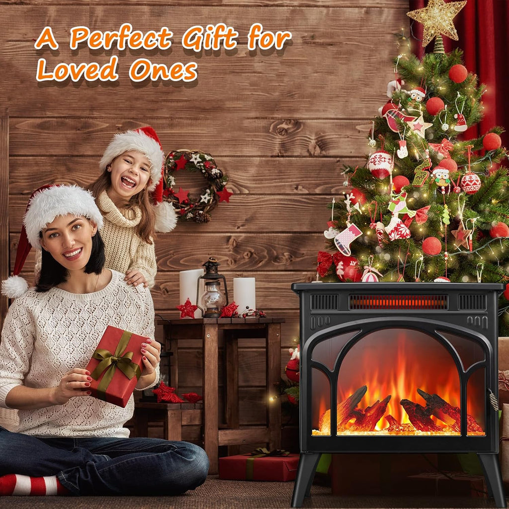 1500W Infrared Electric Fireplace Heater with 3D Flame Effect X759
