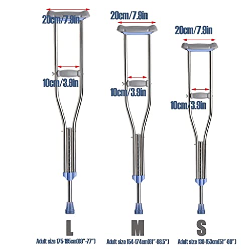 Adjustable Height Stainless Steel Crutches V199