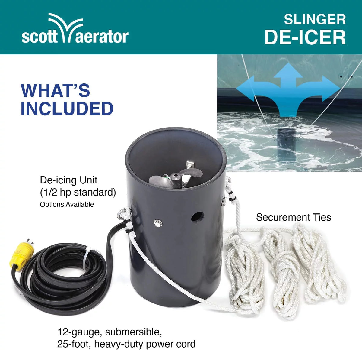 25 ft. 115V Aerator Slinger De-Icer E326