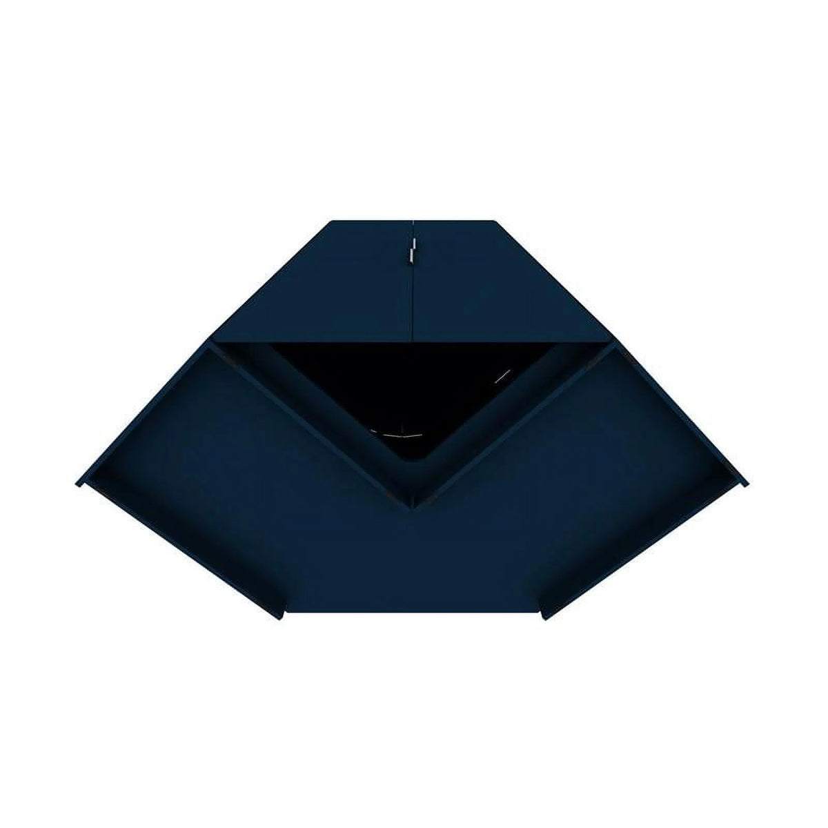Midnight Blue Wood Corner Wardrobe Closet L7894