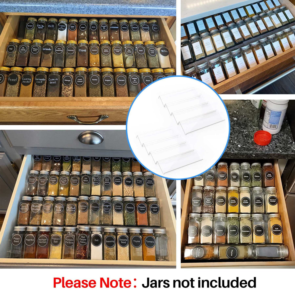 4 Tier 2 Set Expandable Acrylic Spice Drawer Organizer V1568