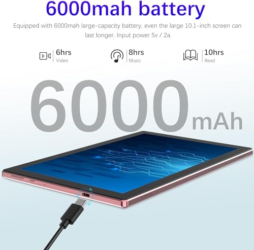 Android Tablet 10.1 Inch 64GB+4GB 8MP Dual Camera 6000mAh M647715