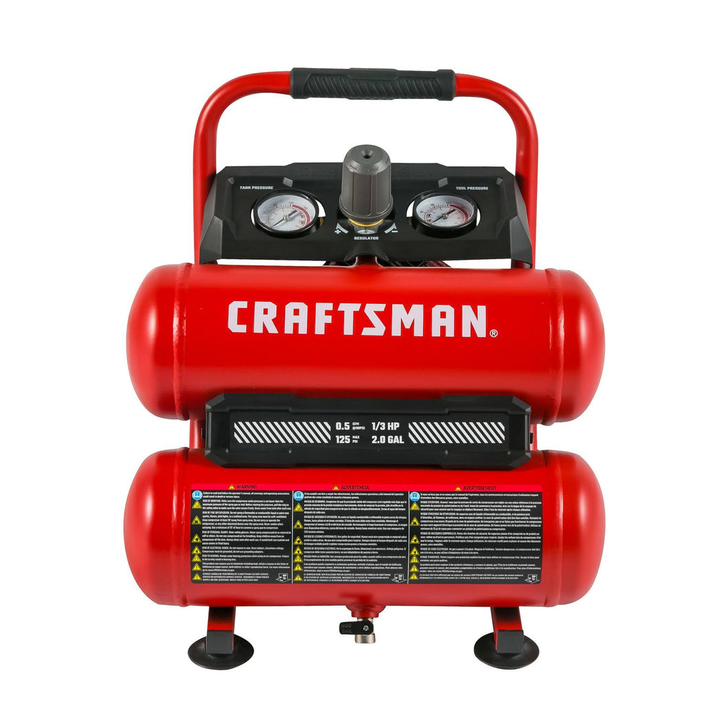2 Gal Twin Stack Portable Air Compressor 125 PSI C1137
