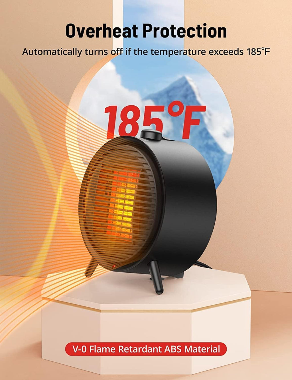 1500W PTC Ceramic Space Heater with Thermostat Y96709
