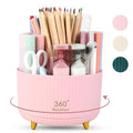 360 Degree Rotating Desk Organizer with 5 Slots (Bean Green) L9009