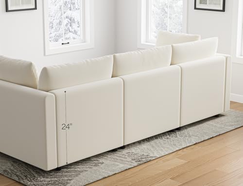 L Shaped Sectional Couch with Ottoman 4 Seats Sofa Y4012