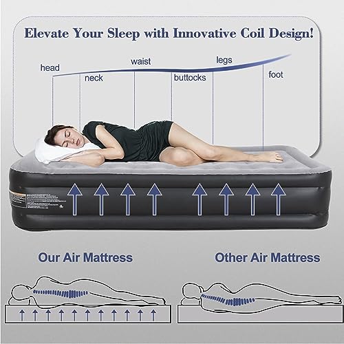 Queen Size Air Mattress with Built-in Pump V50495