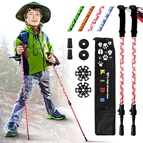 Adjustable Telescopic Kids Hiking Poles with Carrier Bag G51348