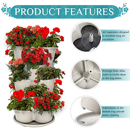 Terracotta 5-Tier Stackable Planter M52385