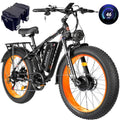 52V 30AH 26" Fat Tire Full Suspension Electric Mountain Bike L14695