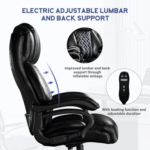 Black Ergonomic Leather High Back Office Chair S464007