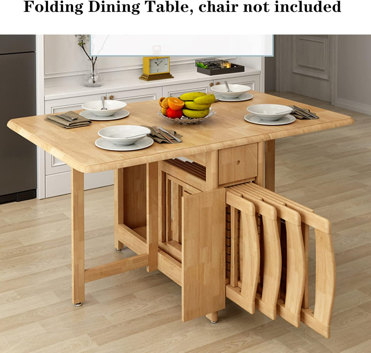 Solid Wood Drop Leaf Folding Dining Table F6042