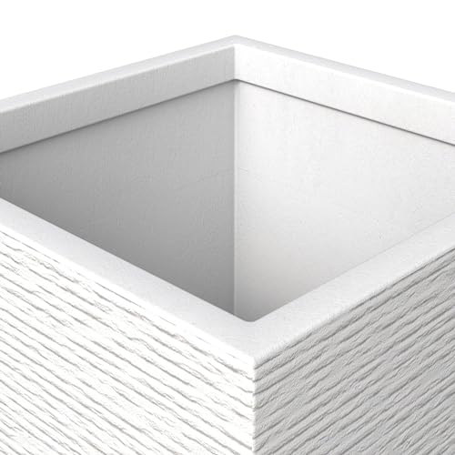 Black 31 Inch Tall Square Planter E382273