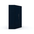 Midnight Blue Wood Corner Wardrobe Closet L7894