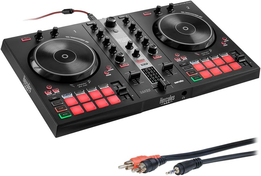 2-Deck USB DJ Controller with Audio Cable X90969