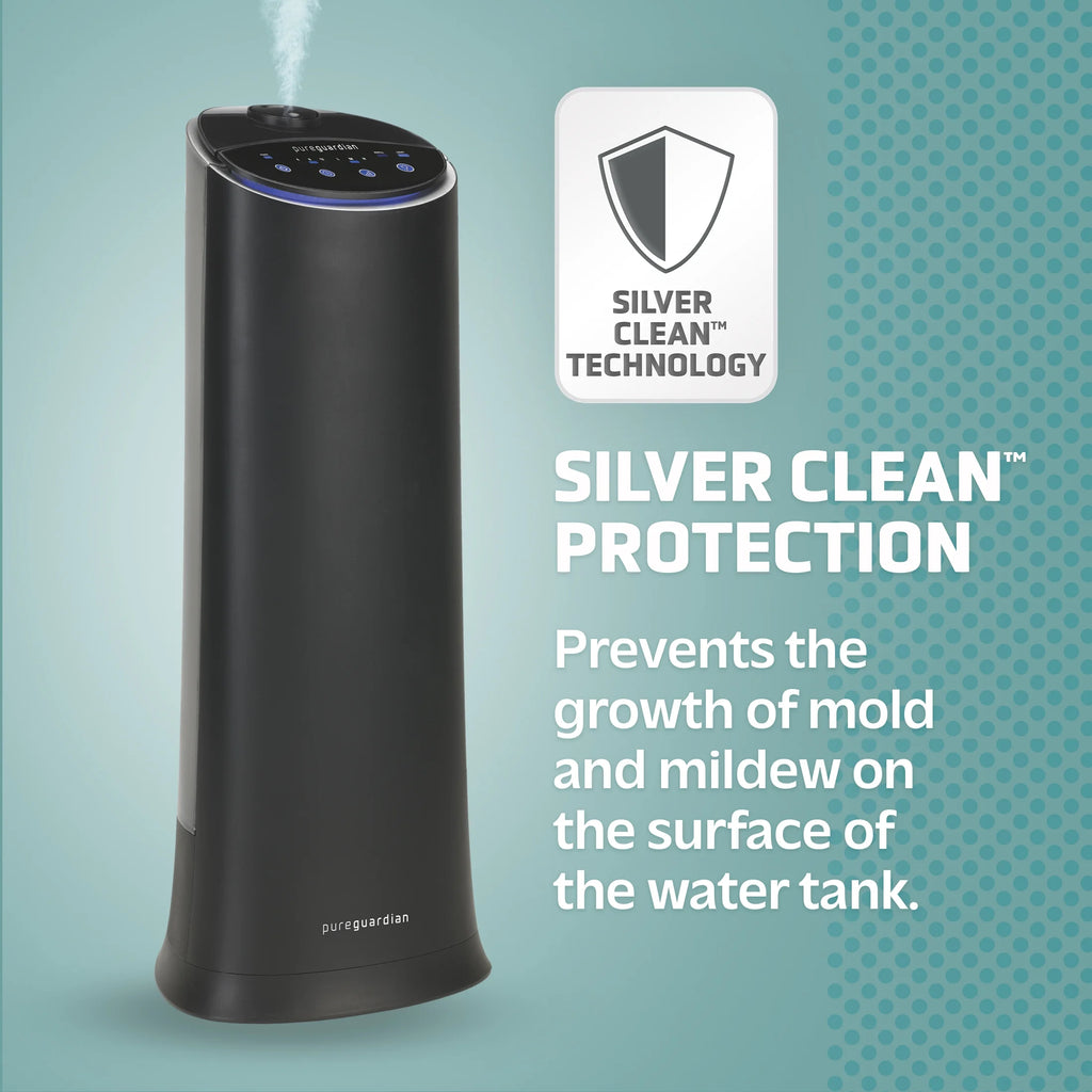 Black 1.5 Gallon Ultrasonic Cool Mist Tower Humidifier D785