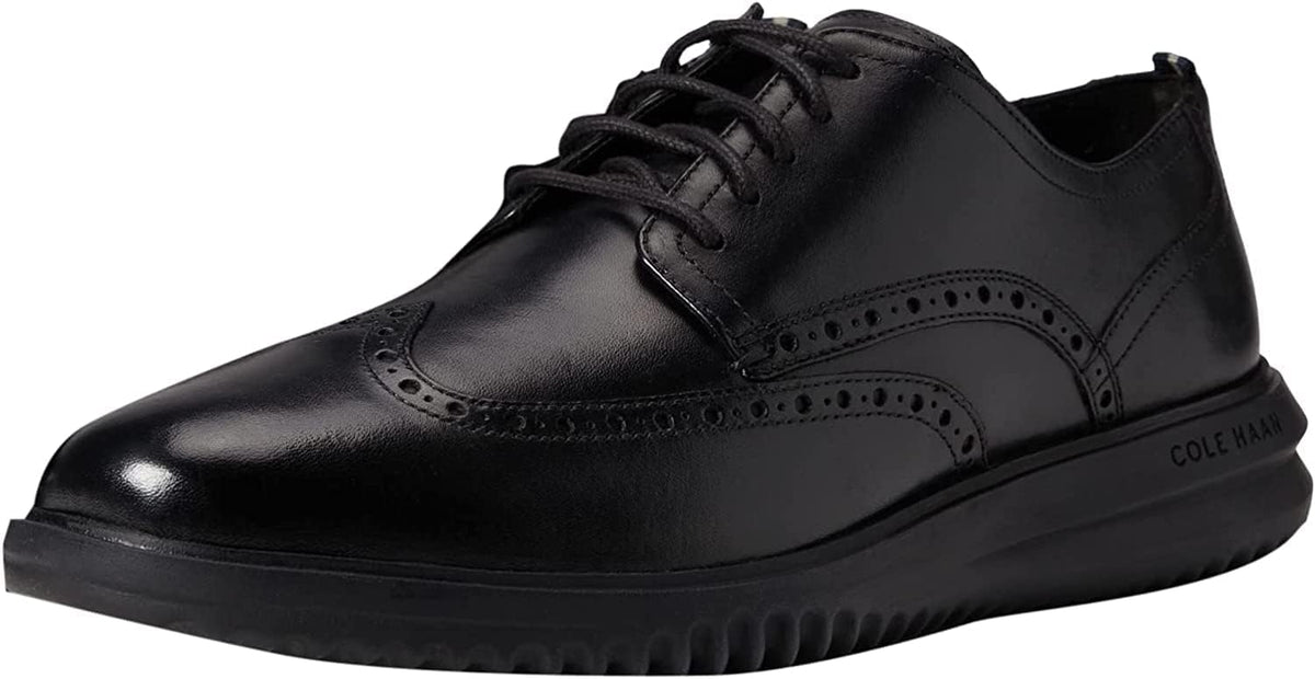 Black Leather Wingtip Oxford F867