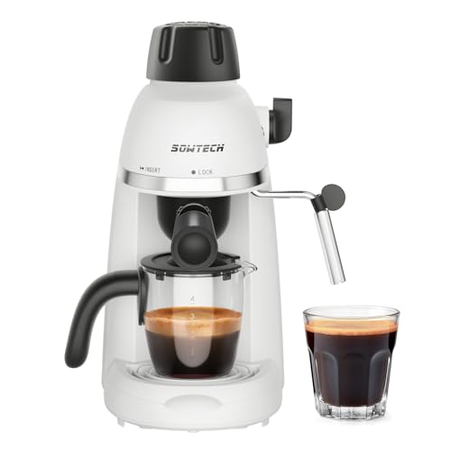 Black 3.5 Bar Espresso Cappuccino Machine with Milk Frother, 800W Y8307