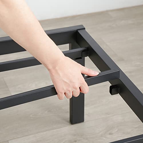 18 Inch Tall Heavy Duty Steel Slat Bed Frame Full Black D895