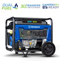 6500 Peak Watt Dual Fuel Portable Generator with CO Sensor and Wheel Kit F41062