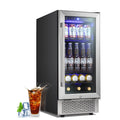 15 inch Beverage Refrigerator with Clear Glass Door Y85016