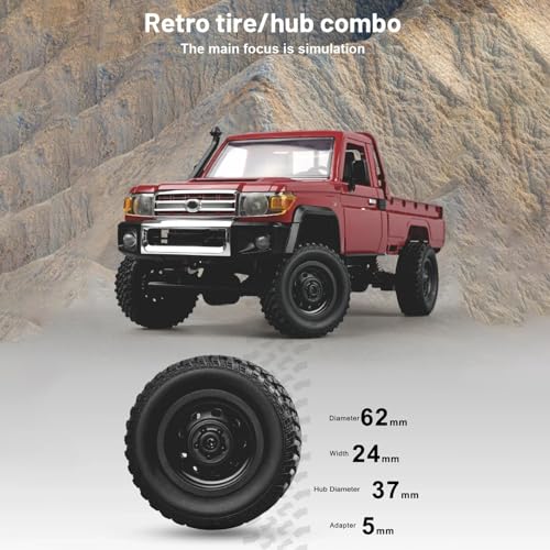1/12 RC Rock Crawler 4x4 Remote Control Pickup Car Toy with 2 Batteries O627973