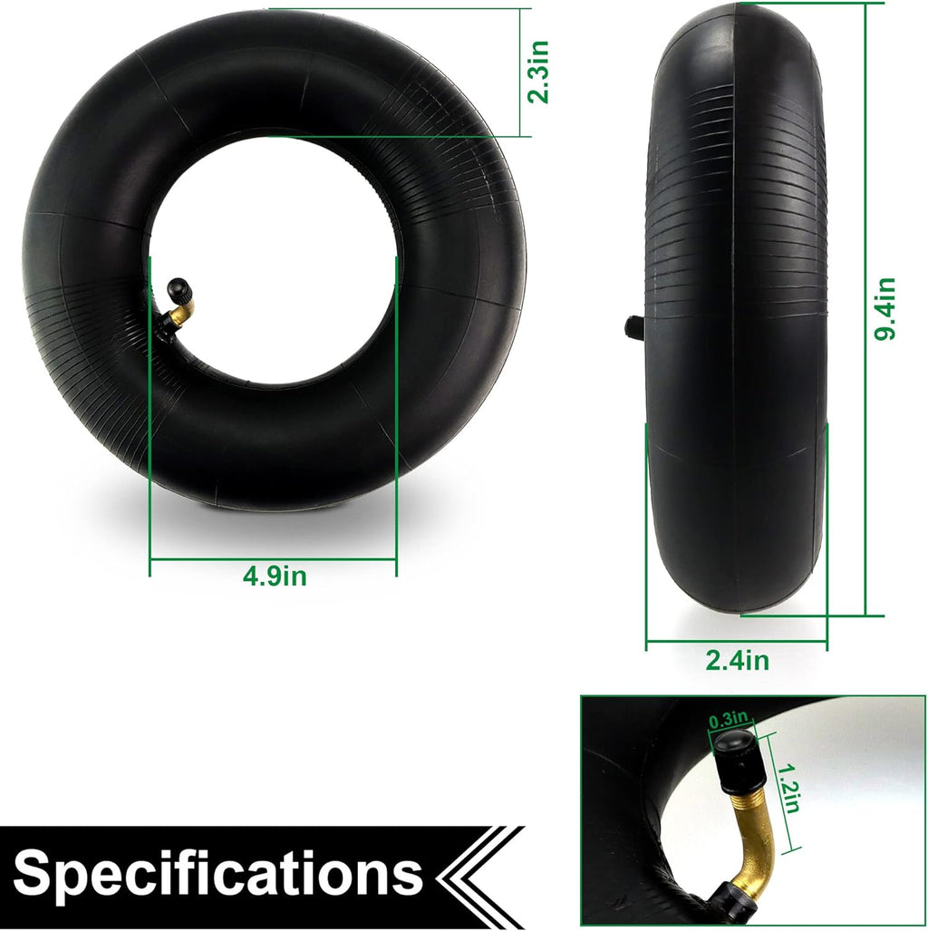 2 Pack Heavy Duty Replacement Inner Tubes with TR-13 Straight Metal Air Valve Stem Q11522