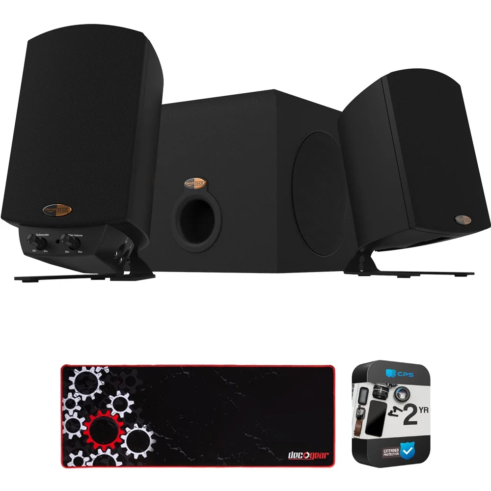 Black 2.1 Speaker System with Subwoofer W868