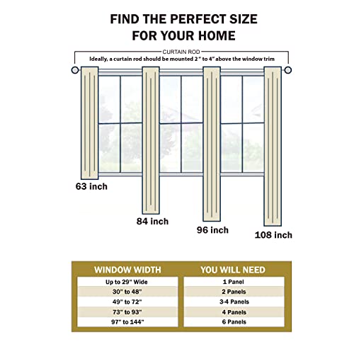 Navy Blue Blackout Curtains, Set of 2 Panels, 42" x 84" K32521
