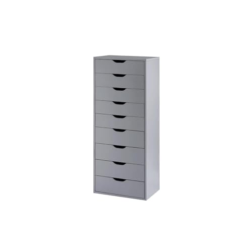 Gray 9 Drawer Wood Dresser E481360