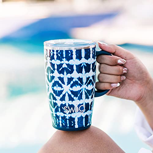 18 oz Insulated Stainless Steel Travel Mug with Handle and Lid O9289