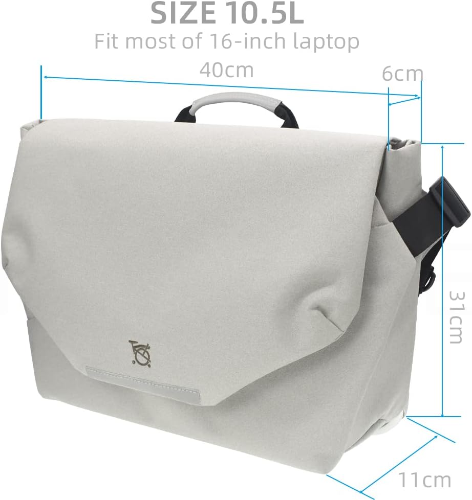10.5L Water Resistant Laptop Shoulder Bag with Rain cover J6971