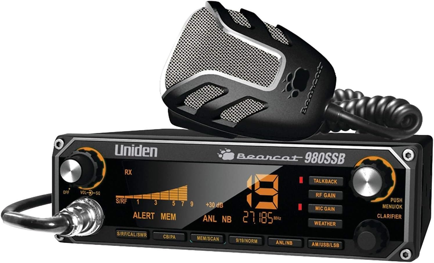 40-Channel SSB CB Radio with 7-Color Digital Display O522715
