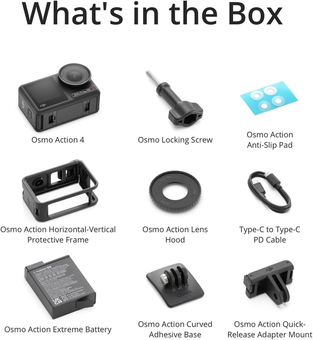 4K Waterproof Action Camera Bundle with 64GB Memory Card, Protective Case, and Accessory Kit I9079