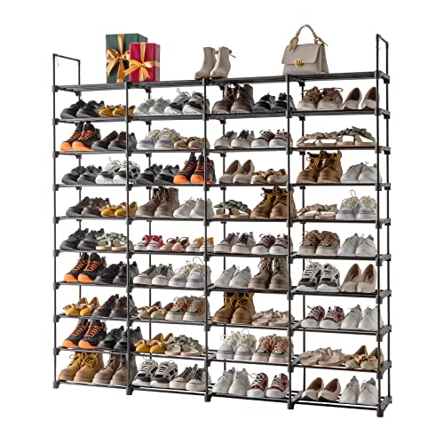 10 Tiers Metal Shoe Rack, Black N945707