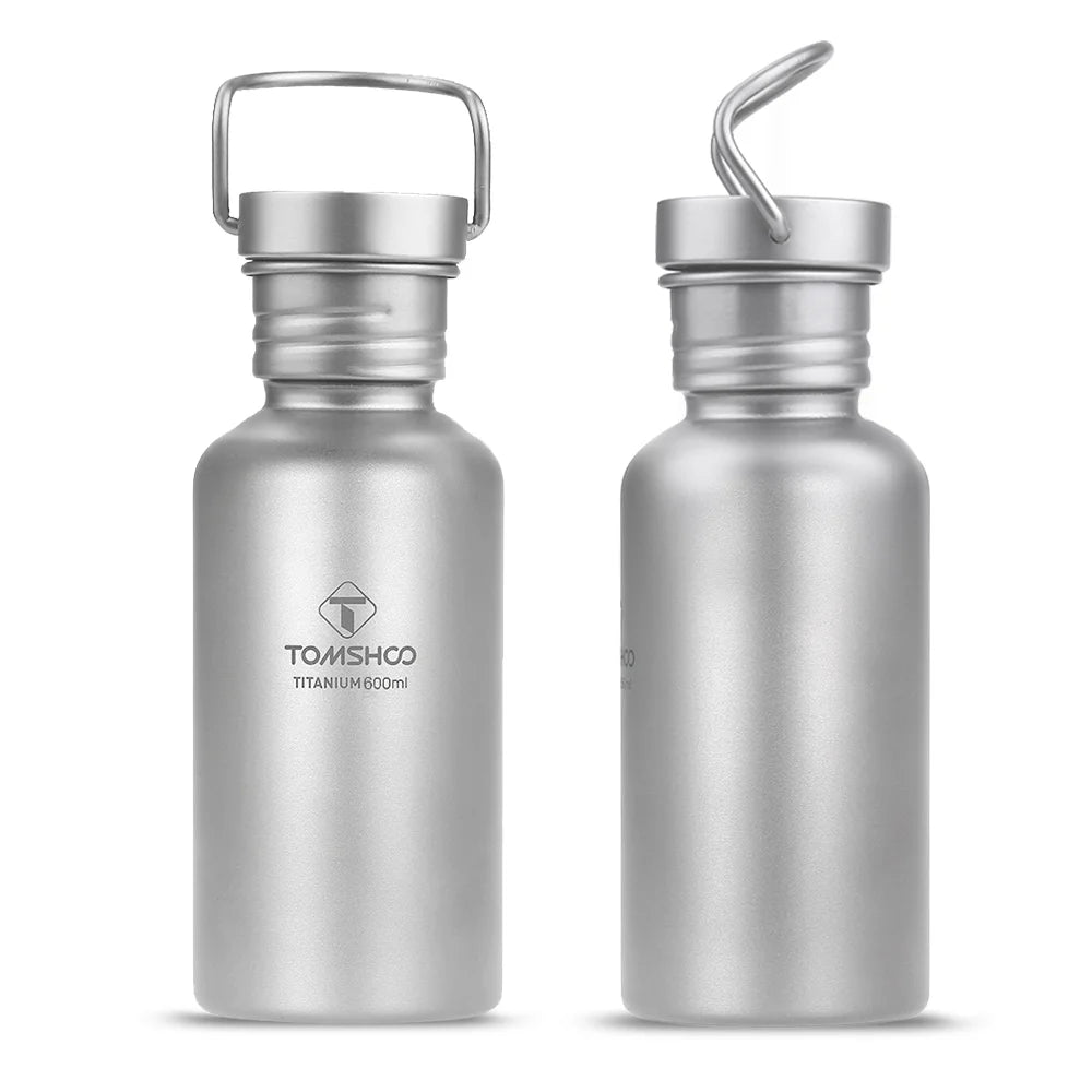 600ml Full Titanium Water Bottle with Extra Lid Ultralight P617968