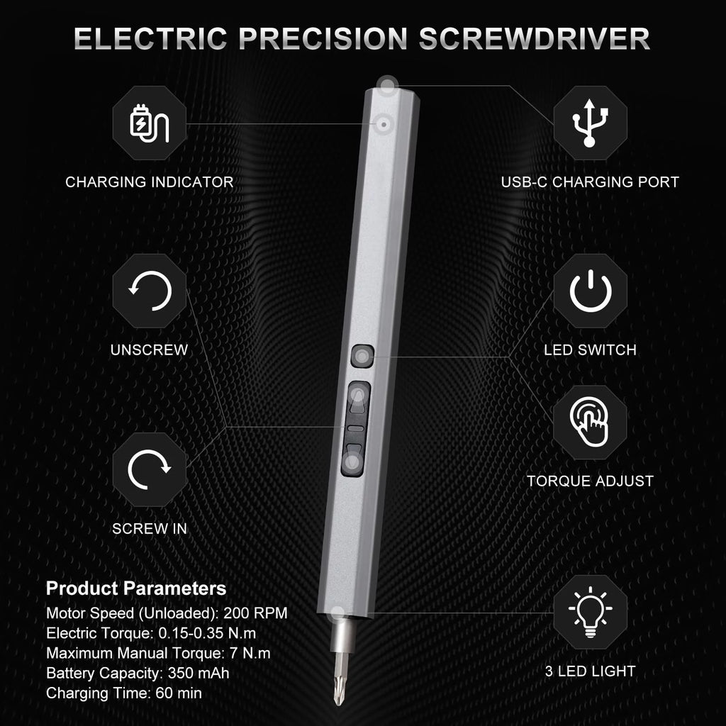 144 in 1 Electric Precision Screwdriver with Magnetic Bits T85609