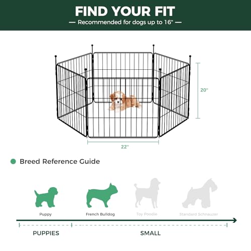 Expandable 24-inch 8 Panels Dog Playpen O5158