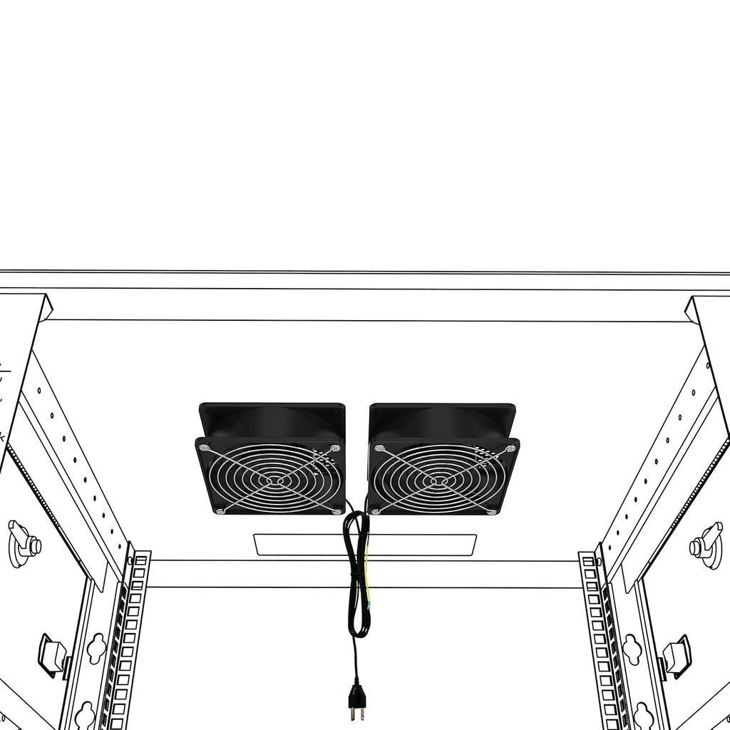 Dual 120mm 110V Server Rack Cooling Fan Kit T91818