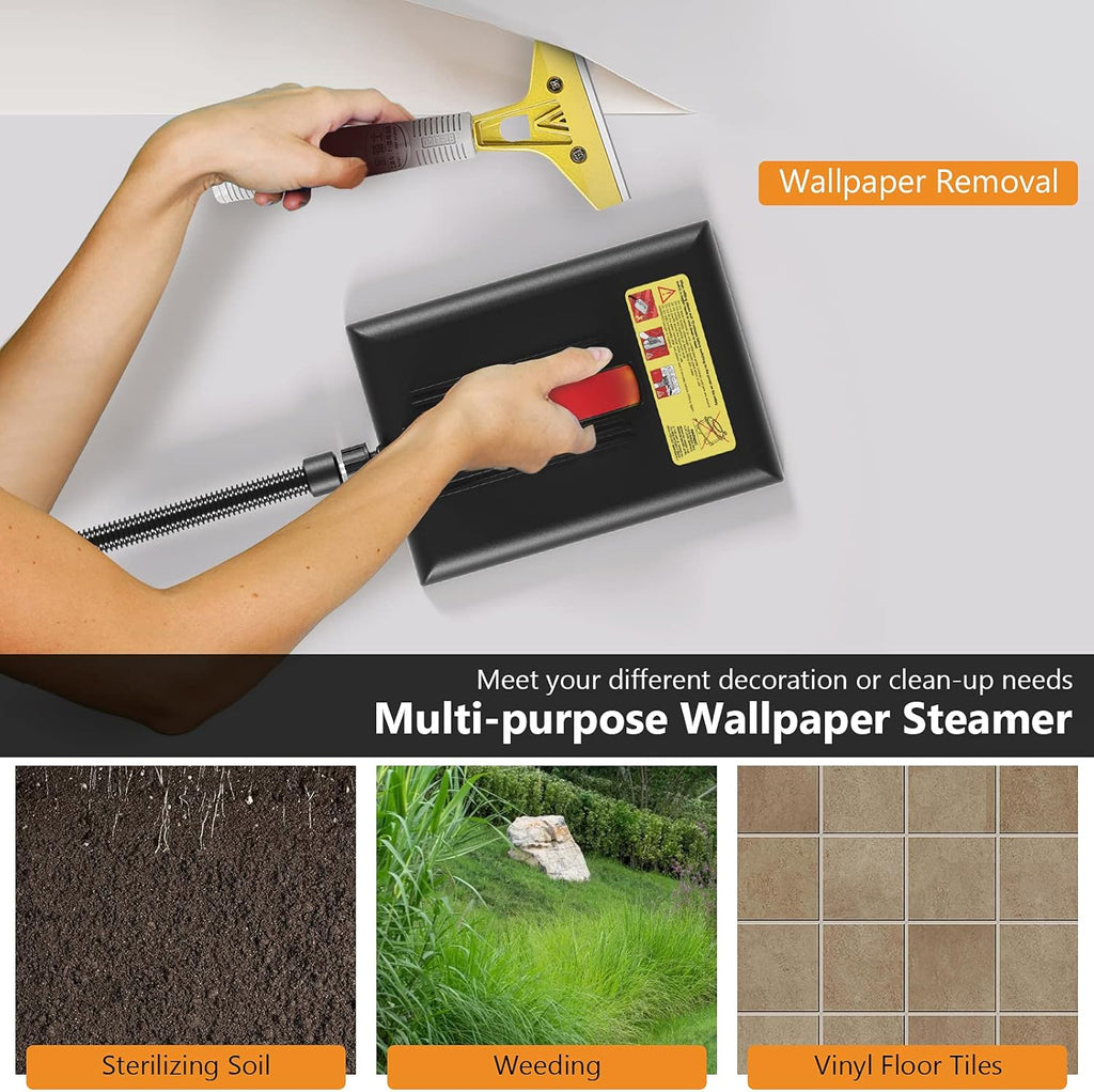 Wallpaper Steamer with 10FT Hose & Large Steam Plate H618488