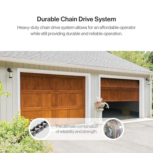 Garage Door Opener with Battery Backup, Black B528493