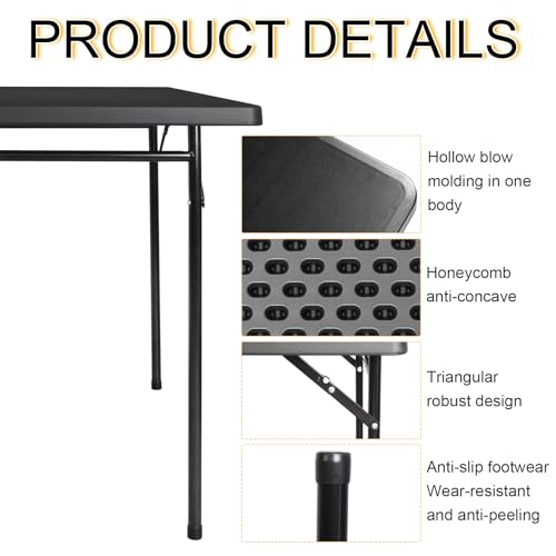 White 3ft Rectangular Plastic Folding Table S490252